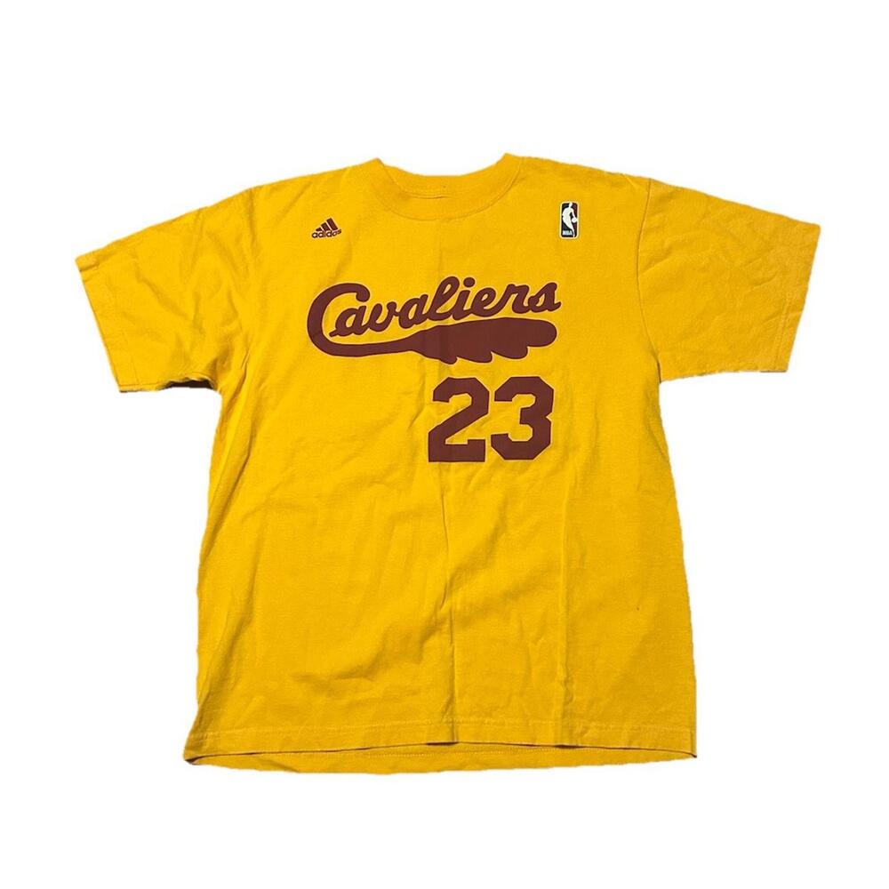 LeBron James #23 Cleveland Cavaliers Adidas T-Shirt Yellow M NBA